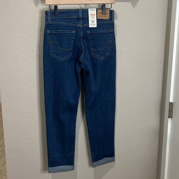 Levi’s Jean Boyfriend Cuffed Ankle Mid-rise Stretchy Signature Roll Slim Vintage - Picture 6 of 14